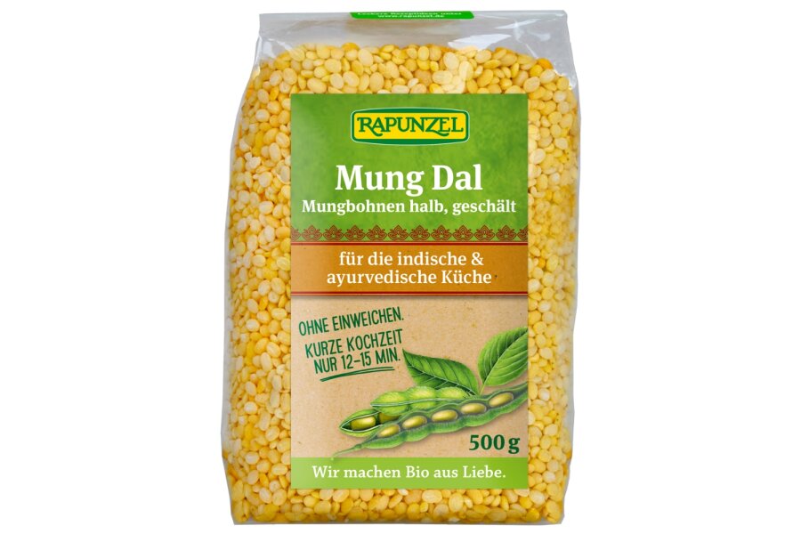 Mung Dal, Mungbohnen halb, ges