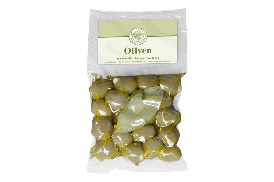 Griech. Oliven mit Mandeln gefüllt