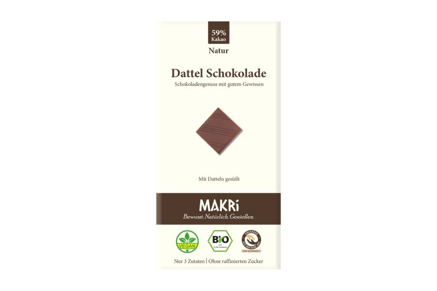 Bio Dattel Schokolade - Natur 59% - Makri