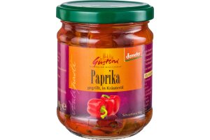 gegrillte Paprika in Kräuteröl