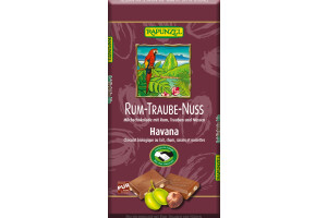 Rum-Trauben-Nuss-Vollmilch Schokolade