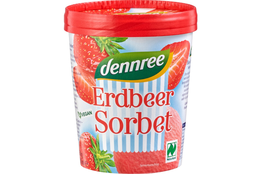 Erdbeer-Sorbet-Eis TK