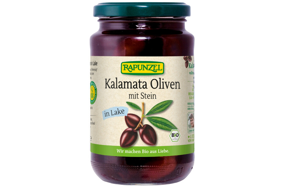 Oliven Kalamata violett, mit Stein