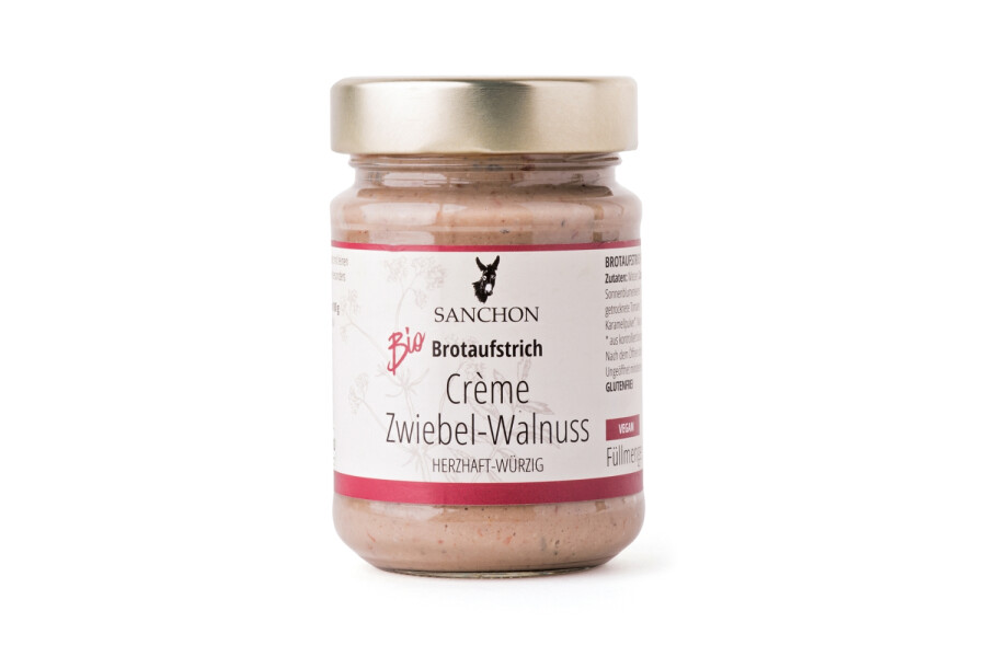 Brotaufstrich Crème Zwiebel Walnuss