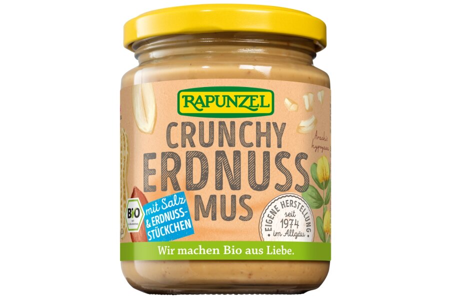 Erdnussmus Crunchy mit Salz - Rapunzel 250g